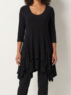 Sympli Handkerchief Hem Tunic Top Laggenlook whimsigoth dark academia witch